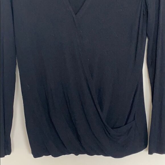 BCBGMAXAZRIA | Black Cathryn Wrap Top | XS - Picture 5 of 6